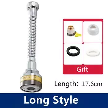 3 режима, универсальный адаптер для кухонного смесителя, вращение на 360 °, удлинитель фильтра для крана, кухонные гаджеты, распылитель, экономия воды, насадка для крана S серебряный