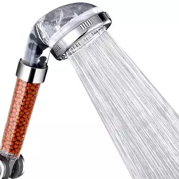 3 режима, ванна, душ, регулируемая насадка для струи душа, экономия воды под высоким давлением, анионовый фильтр для ванной комнаты, насадка для душа и спа shower head прозрачный
