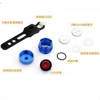 3 режима велосипедный задний фонарь для велосипеда красный светодиод чёрный