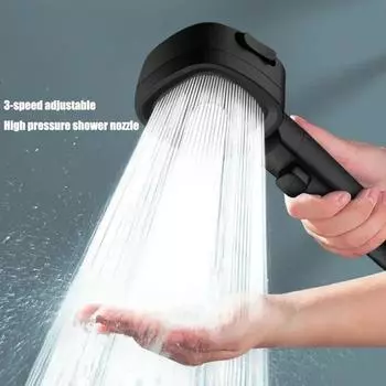 3-режимная душевая лейка высокого давления, водосберегающие душевые лейки, регулируемый гидромассажный распылитель, аксессуары для ванной комнаты серебряный