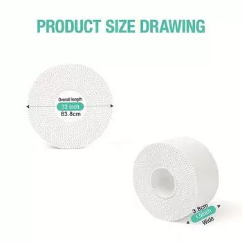 3 Rolls Of White Sports Tape, Professional Athletic Trainer Tape, Sport Care Tape Sport Strapping Tape As First Aid Injury Wrap 2.5cm X 10m