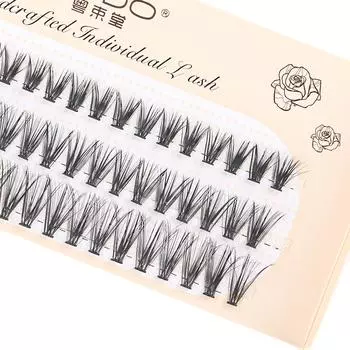 3 ряда, 60 пучков, отдельные ресницы, 8/10/12 мм, готовые объемные веерные ресницы, наращивание ресниц, термосклеенные, DIY инструмент для макияжа, ресницы C&0.07mm