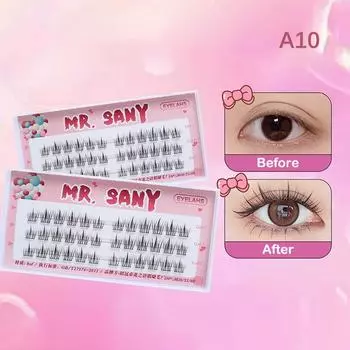 3 ряда ленивых самоклеящихся ресниц, клей не нужен, многоразовые, для макияжа под ресницы, сделай сам, отдельные пучки ресниц манга