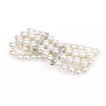 3 ряда жемчужный браслет эластичный браслет искусственный жемчуг многослойные бисерные браслеты женские ювелирные изделия подарок