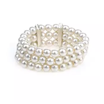 3 ряда жемчужный браслет эластичный браслет искусственный жемчуг многослойные бисерные браслеты женские ювелирные изделия подарок