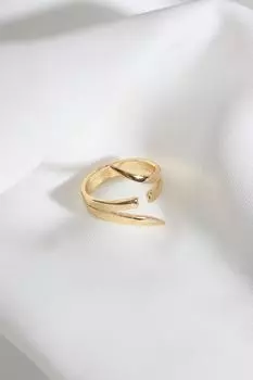 3-рядное кольцо золотого цвета