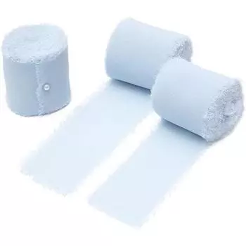 3 рулона 4 см*3 м ручной работы нежно-голубая лента для упаковки подарков лента с бахромой для поделок украшение букета обертывание свадебная ткань 4cmx3m ржавый