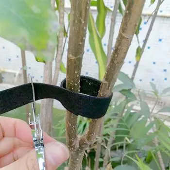 3 рулона кабельной стяжки, длинная компактная регулируемая многоразовая лента для хранения, толстая самоклеящаяся лента для крепления для растений жёлтый