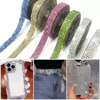3 рулона ленты со стразами, самоклеящиеся искусственные хрустальные полоски, элегантная декоративная отделка, рулон для поделок своими руками, одежды, обуви, сверкающая декоративная лента