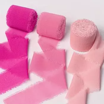 3 рулона розовых свадебных приглашений, упаковка свадебного букета, цветочное оформление букета