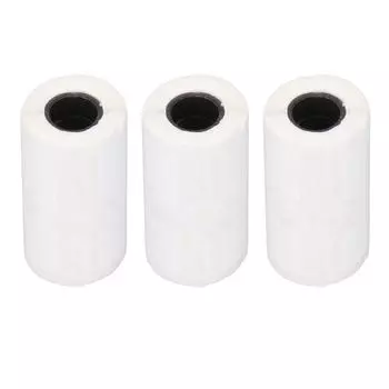 3 рулона самоклеящейся термобумаги, четкая печать, легко отслаивается, белая термобумага для чеков для