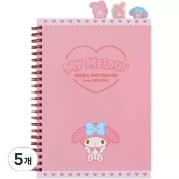 3-секционные индексные ноты Sanrio, My Melody, 5 шт.