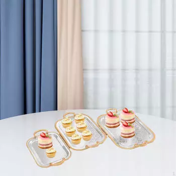 3 сервировочных тарелки, декоративный поднос, органайзер для хранения кексов, поднос для десертов, кухня