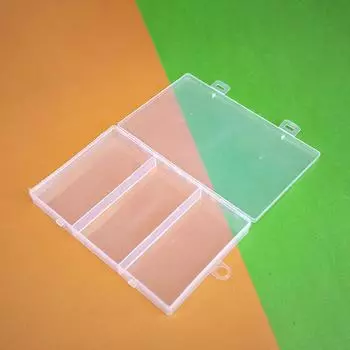 3 сетки пластиковый прозрачный ящик для хранения ювелирных изделий органайзер косметика рыболовные снасти ящик для хранения контейнер многофункциональный чехол для хранения 18*11*2cm