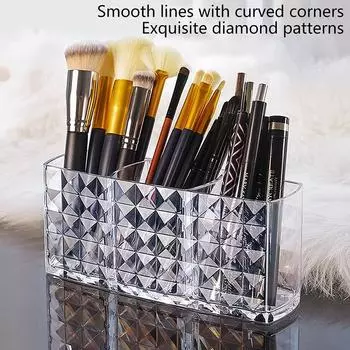 3 сетки, ведро для хранения кистей для макияжа, акриловая коробка, прозрачное ведро для кистей, органайзер, контейнер для кистей, настольные аксессуары