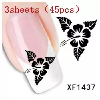 3 листа XF наклейки для ногтей с водяным знаком наклейки для ногтей XF 1430