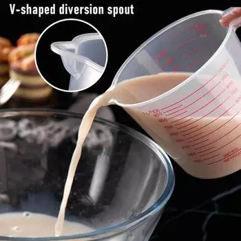 3 шт. 1000 мл, 450 мл, 250 мл мерные стаканы прозрачные пластиковые мерные стаканы с ручками для жидкостей мука порошок основные кухонные принадлежности выпечка кулинария смешивание 1 Set