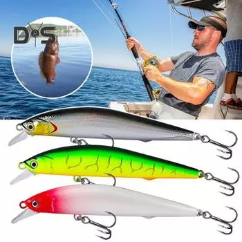 3 шт. 10 см/9,5 г приманка для ловли гольяна с тройным крючком в виде языка, искусственная приманка для дальнего заброса, аксессуары для ловли пресноводной соленой форели и окуня 3pcs