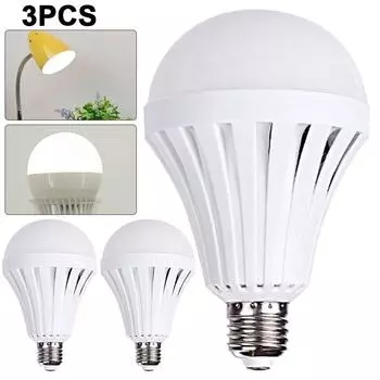 3 шт. 12 Вт аварийная лампа бытовая E27 светодиодная лампа для комнаты (12 Вт без крючка)