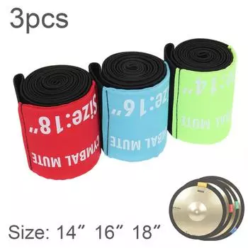 3 шт., 14, 16, 18 дюймов, тарелка, немой круг, набор барабанов, хай-хет, тренировочный глушитель