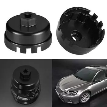 3 шт. 14-канавочный 64,5 мм алюминиевый ключ для крышки масляного фильтра инструмент для снятия головки для Toyota высокопрочный кованый сплав песчаный противоскользящий