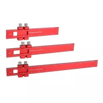 3 шт. 18 см/23 см/33 см деревообрабатывающие инструменты линейка разметка глубиномер деревообрабатывающий скользящий измеритель алюминиевый сплав разметочный инструмент измерительные инструменты многофункциональные 3pcs