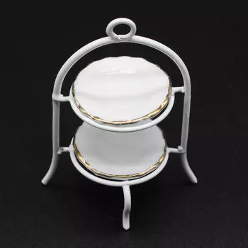 3 шт. 1/12 кукольный домик миниатюрная мебель белая подставка для торта блюдо кухонная посуда декор комнаты