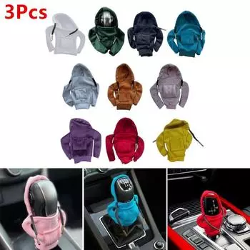 3 шт./1 шт. универсальная автомобильная ручка переключения передач, чехол для капюшона, декоративная ручка для ручного и автоматического переключения передач, аксессуары для салона автомобиля