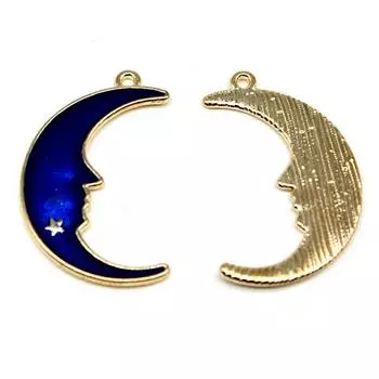 3 шт., 20x32 мм, подвески в виде Луны, KC, золотого цвета, детский ювелирный бренд: WYISYWG