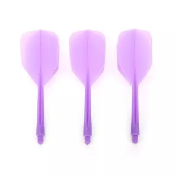 3 шт. 2BA Интегрированный прозрачный стержень дротика и оперение стандартной формы, устойчивый к поломкам, фиолетовый розовый
