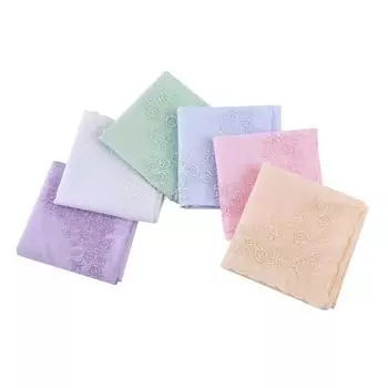 3 шт. 35x35 см 100% хлопок вышивка квадратный шарф простой женский дамский носовой платок свадебный декор подарок