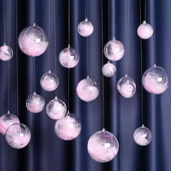 3 шт. 3-9 см прозрачный пластиковый шар-подвеска Рождество DIY украшение для дома свадьба день рождения вечеринка украшения принадлежности 3cm 1pc
