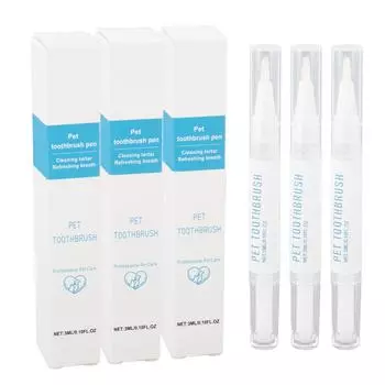 3 шт. 3 мл ручка для зубной щетки для домашних животных уход за полостью рта освежитель дыхания удаление зубного налета и зубного камня отбеливание зубов у собак