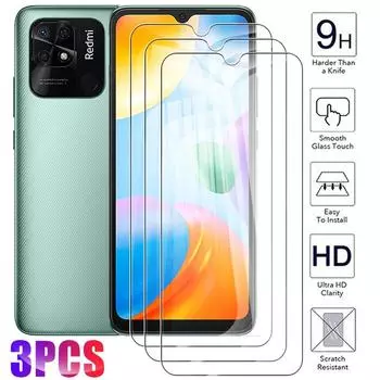 3 шт. 3 шт. 3 в 1 Защитная крышка из закаленного стекла для Xiomi Redmi 10C 10 C C10 Защитная пленка для экрана HD взрывозащищенная пленка 6,71 дюйма HD полная крышка корпуса RedMi 10C чистый