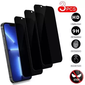 3 шт. 3 шт.!Антишпионское защитное стекло для iPhone 14 13 12 Mini 11 Pro Max, защитная пленка для экрана HD для iPhone 14 Plus X XS MAX XR iPhone 14 Plus белый