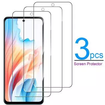 3 шт. 3 шт. для Oppo A79/A98 5G Защитная пленка для экрана [3 шт.] Пленка из закаленного стекла, твердость 9H, защитная пленка против отпечатков пальцев для Oppo A79/A98 5G For OPPO A98 5G белый