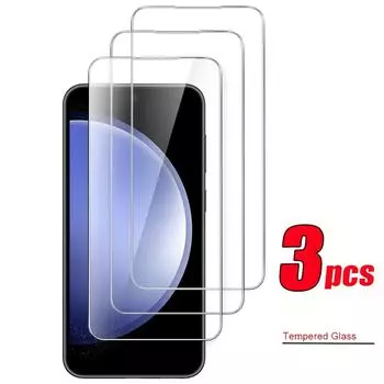3 шт. 3 шт. для Samsung Galaxy S23 S22 S21 FE S24 Plus Ultra S23 + S22 + S20 FE закаленное стекло Стекло с полным клеем Прозрачная защитная пленка для экрана Samsung Galaxy S20 FE белый