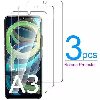 3 шт. 3 шт. для Xiaomi Redmi A3 Защитная пленка для экрана [3 шт.] Закаленное стекло пленка для Xiaomi Redmi A3,9H твердость, защита от отпечатков пальцев RedMi A3 белый