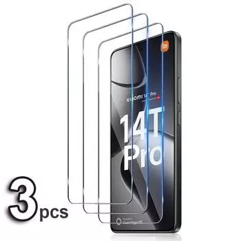 3 шт. 3 шт. HD прозрачное закаленное защитное стекло для экрана для XiaoMi Mi 11 Lite 11i 5G NE 12 Lite 12T 13T 11T 14T Pro 13 14 защитное покрытие XiaoMi 14T Pro белый