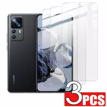 3 шт. 3 шт. Защитная пленка из закаленного стекла XiaoMi 12T 12TPro 12 T 12 Lite Pro, глобальная версия, 6,67 дюйма, полное покрытие, закаленное защитное покрытие премиум-класса XiaoMi 12T Pro белый