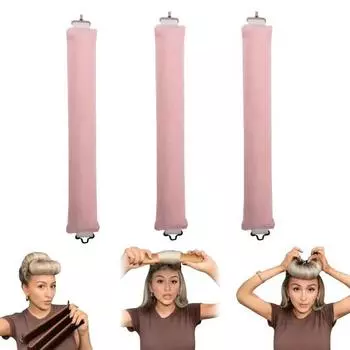 3 шт., 3 см, без нагрева, щипцы для завивки волос без фланели, ленивый крючок, мягкие женские ночные тепловые завивки волос коричневый