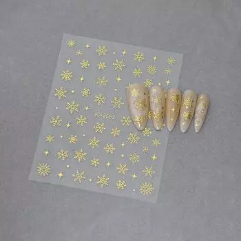 3 шт. 3D зимние наклейки для ногтей и самоклеящиеся наклейки для дизайна ногтей в снежном стиле маникюр своими руками 9