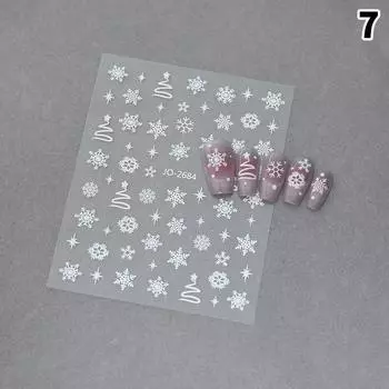 3 шт. 3D зимние наклейки для ногтей и самоклеящиеся наклейки для дизайна ногтей в снежном стиле маникюр своими руками