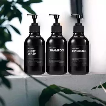 3 шт., 500 мл/16,9 унций, бутылки для лосьона с этикетками, пустая пластиковая бутылка с насосом, набор дозаторов мыла и мыла для рук для ванной комнаты, кухни, отеля