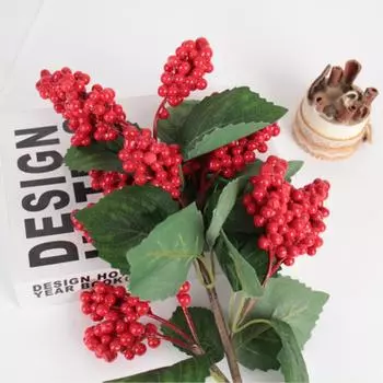 3 шт. 56 см искусственные ягодные стебли искусственные ягодные шпажки подвесные спрей матовые осенние цветочные шпажки для украшения венка на День благодарения фиолетовый