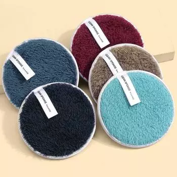 3 шт./5 шт. подушечки для снятия макияжа, косметические многоразовые полотенца для лица, салфетки для макияжа, тканевые моющиеся ватные диски, средство для ухода за кожей, очищающая спонже... 5pcs