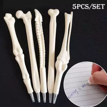 3 шт/5 шт разных стилей креативная костяная ручка новинка шариковая ручка в форме кости школьные принадлежности 3Pcs Random