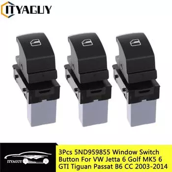 3 шт. 5ND959855 кнопка включения стеклоподъемника для VW Jetta 6 Golf GTI 5 6 Tiguan Passat B6 CC Touran 5ND 959 855