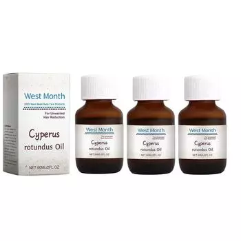 3 шт. 60 мл масло Cyperus Rotundus эфирное масло кипариса уменьшающее рост волос на теле массажное масло для тела для всех типов кожи