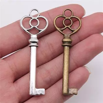 3 шт., 60 мм, 3 цвета, античное серебро, античная бронза, золотой цвет, подвески для ключей, винтажный кулон для ключей, подвеска для ключей, подвеска In The Title золотой